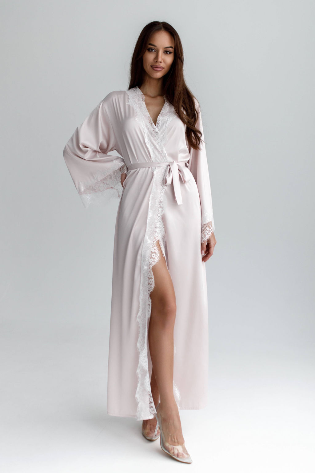 1134 КРЕМОВЫЙ ХАЛАТ (ЦВЕТОЧЕК) - Karolina фото 2