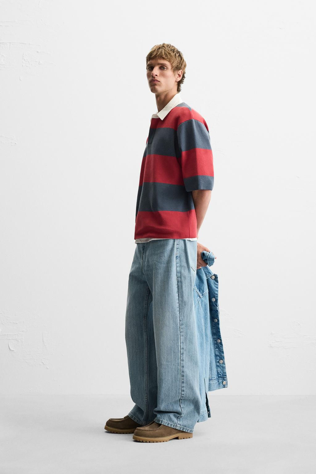 STRIPED KNIT POLO SHIRT - Zara фото 5