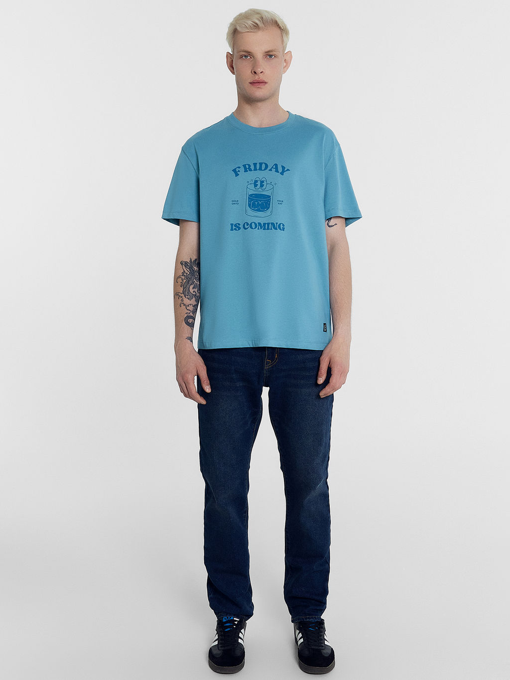 Футболка мужская синяя с печатью лазурный берег +печать 111742 - Mark formelle фото 2