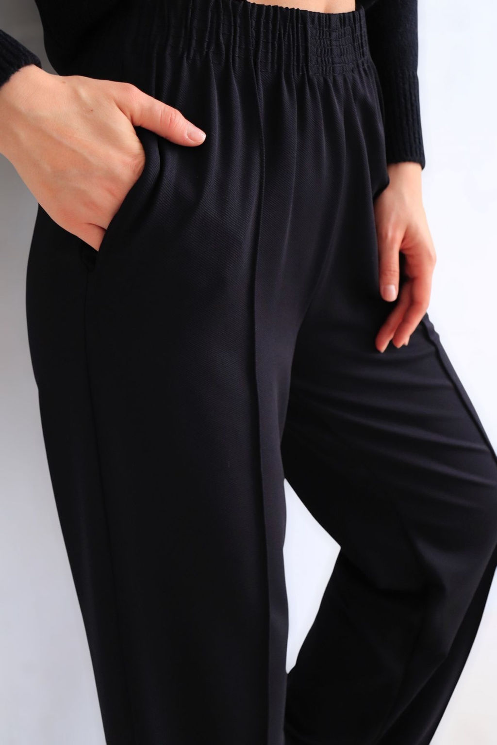 Брюки базовые чёрные - Martichelli фото 44