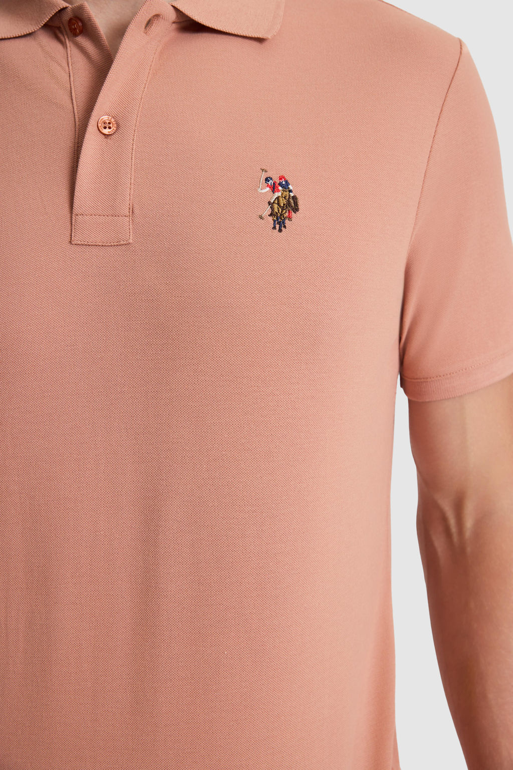 Erkek Pudra Regular Fit Polo Yaka Basic Ti__rt - U.s. polo assn фото 6