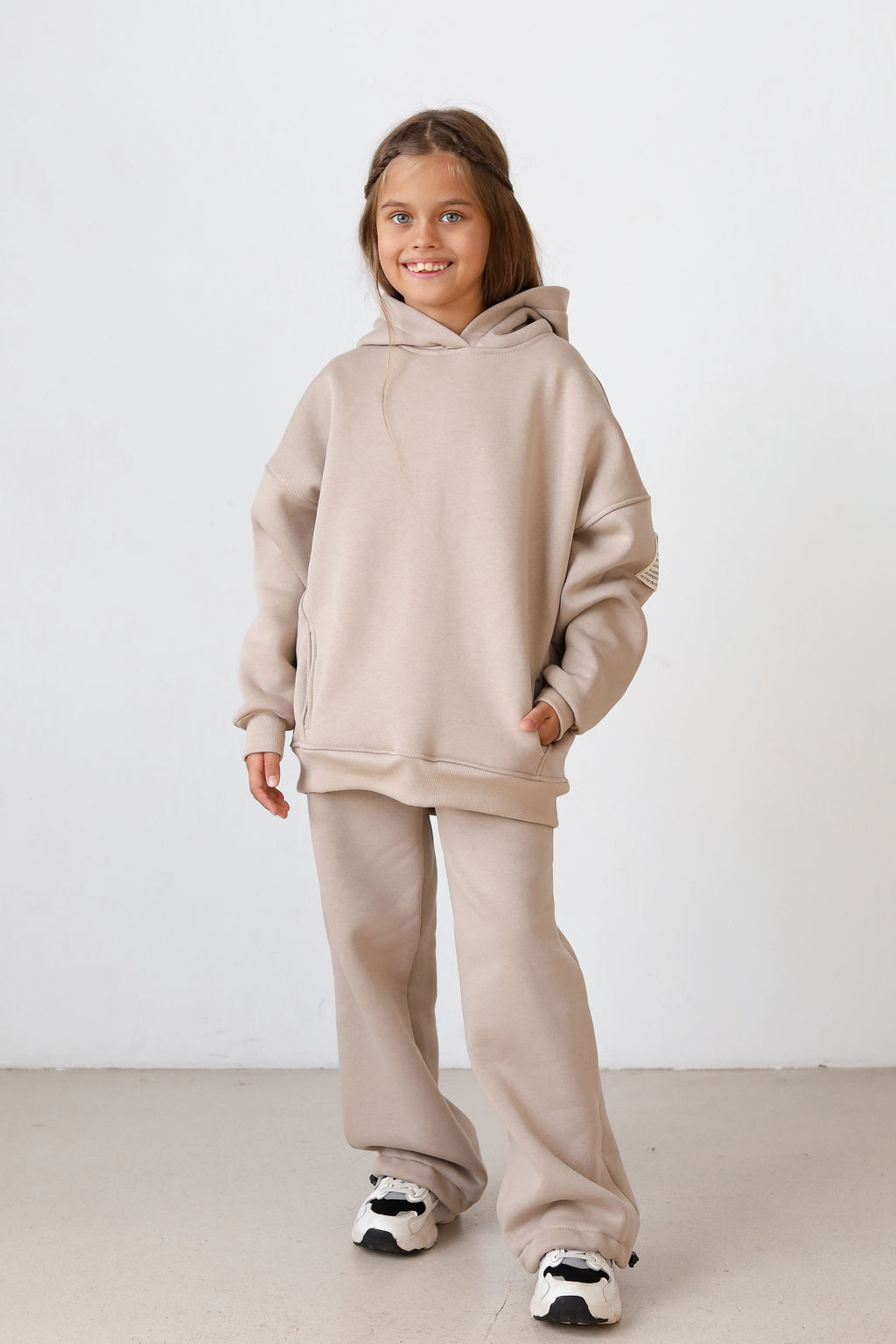 Брюки утепленные карго, нюд - Inzibe фото 9