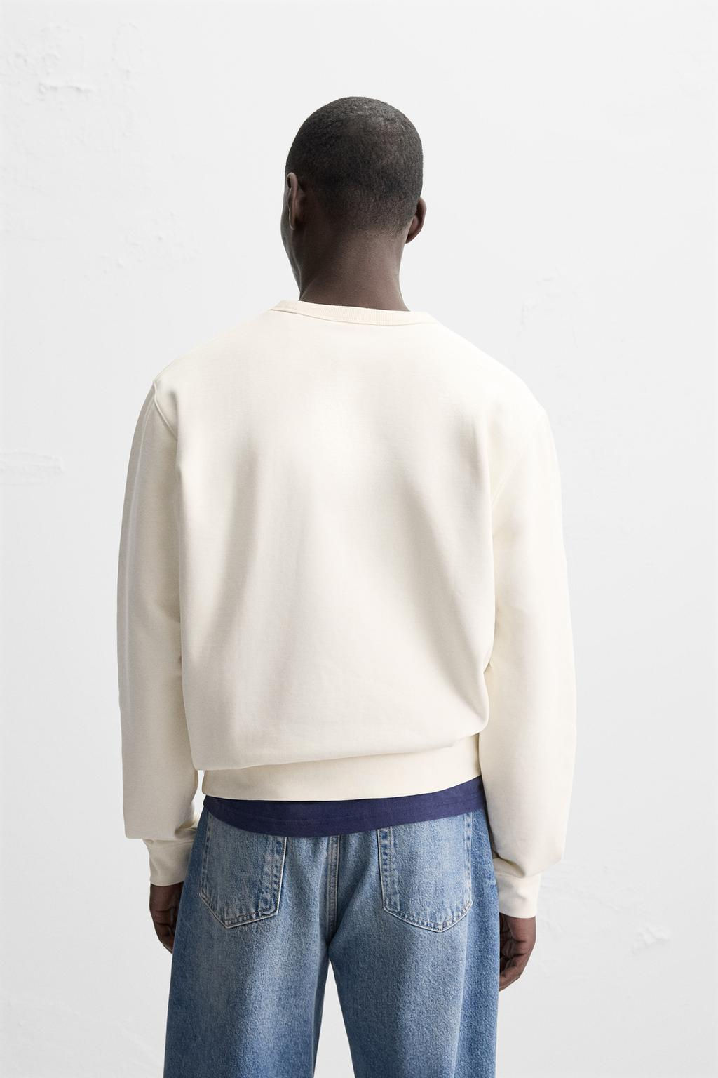 RELAXED FIT COTTON BLEND SWEATER - Zara фото 11