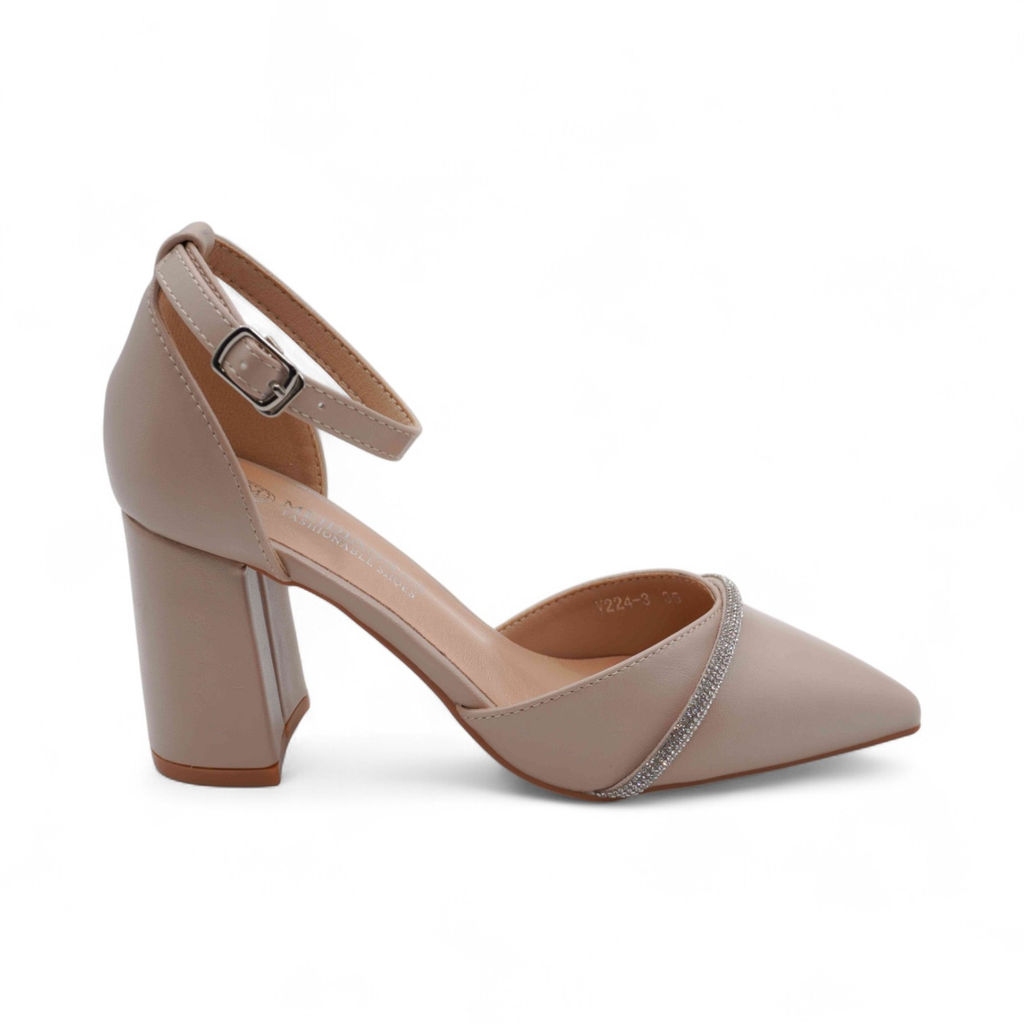 Женские туфли V224-3 бежевые - Ahgel stars фото 2