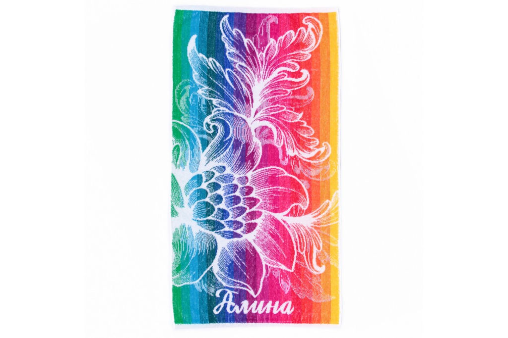 Полотенце махровое птк. жак. 7250-4, Вера (радуга) - Наталья-текстиль фото 2