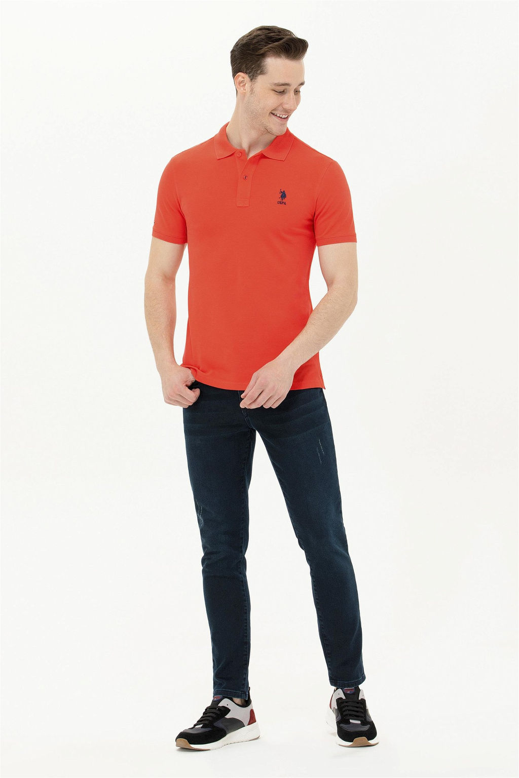 Мужская красная базовая футболка - U.s. polo assn фото 9