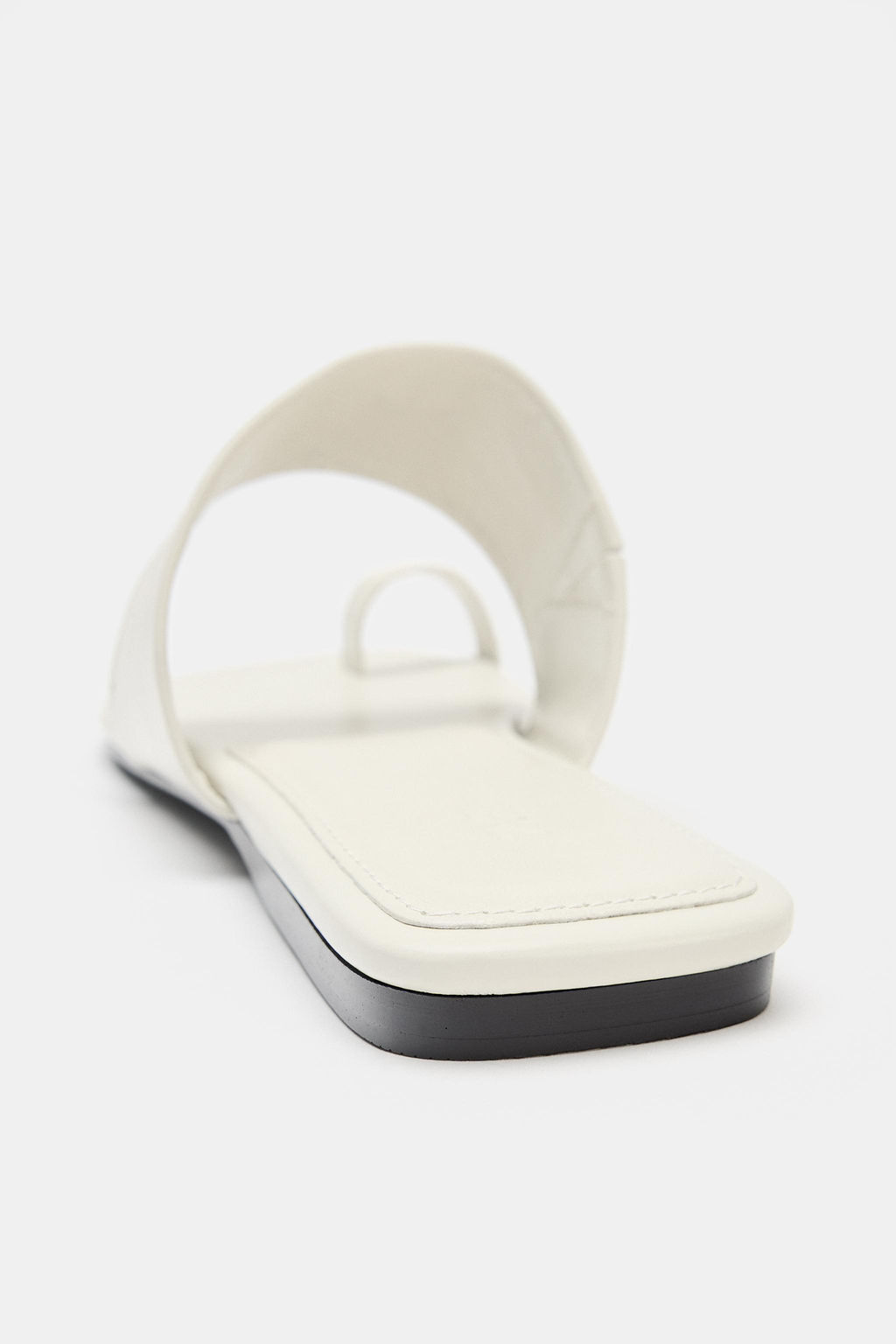 SANDALIA PLANA PIEL LIMITED EDITION / Blanco - Zara фото 6