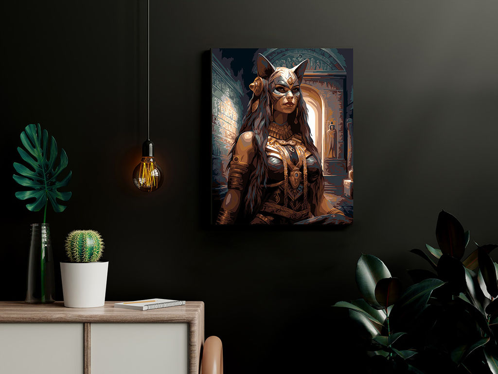 ФРЕЯ PNB/PL-271 Набор для раскрашивания по номерам 50 х 40 см Величественная Бастет  фото 5