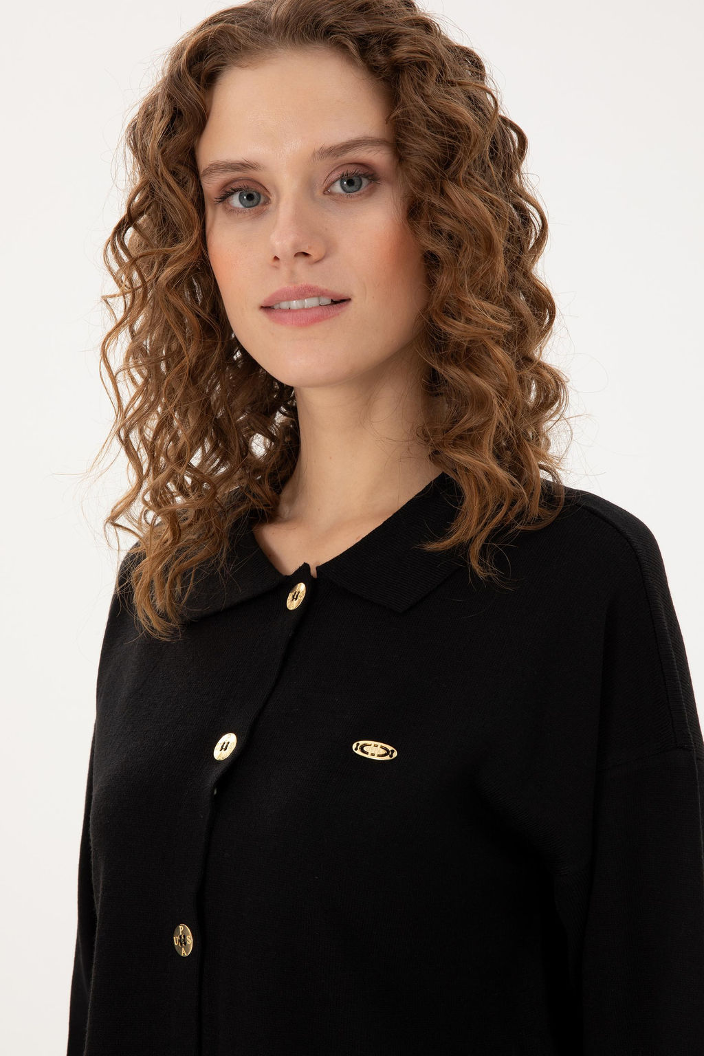 Женский черный трикотажный кардиган Неожиданная скидка в корзине - U.s. polo assn фото 2