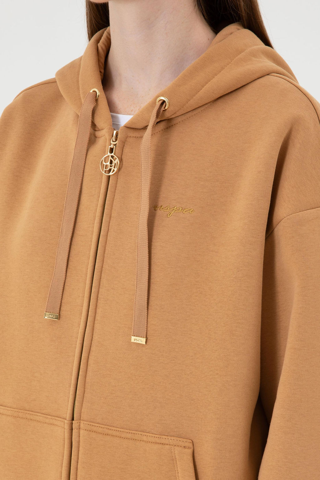 Kad_n Camel _ardonlu Kap__onlu Sweatsh_rt Sepette S_rpriz _ndirim - U.s. polo assn фото 7