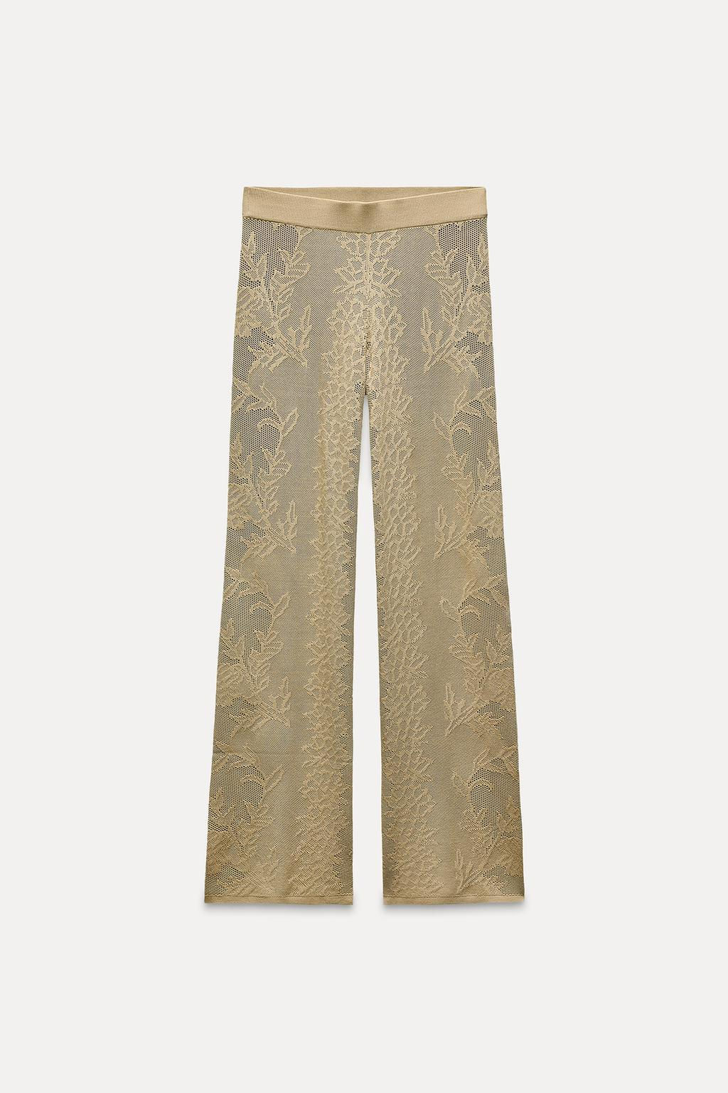 JACQUARD KNIT TROUSERS - Zara фото 5