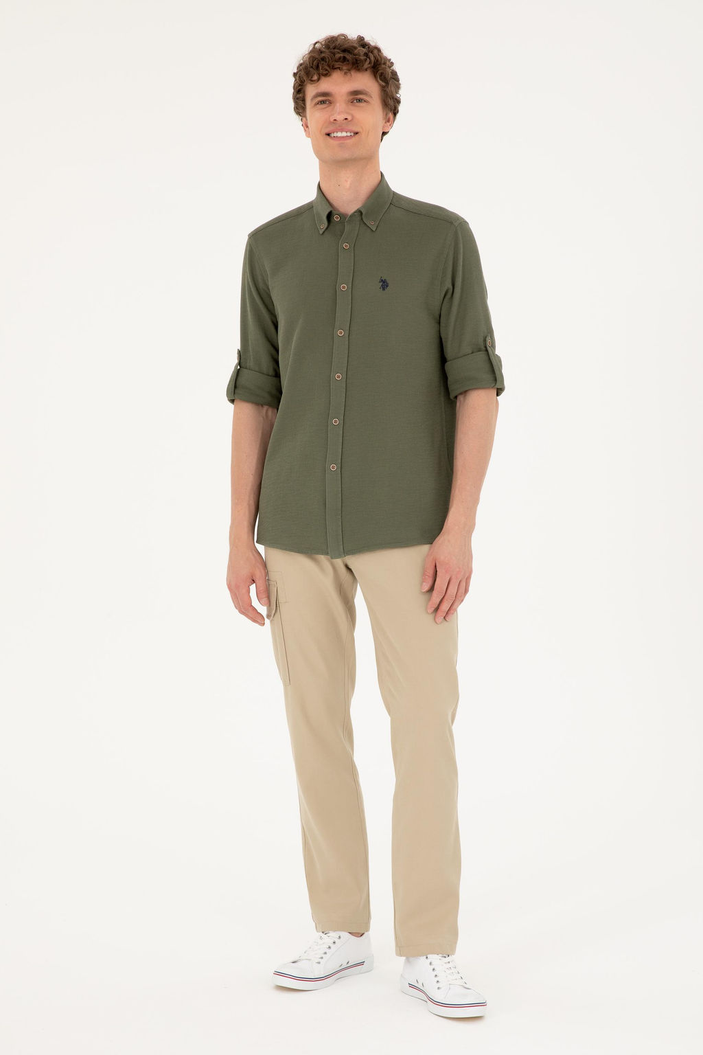 U. S. Polo Assn / Мужские брюки из плотной ткани светло-хаки - U.s. polo assn фото 7