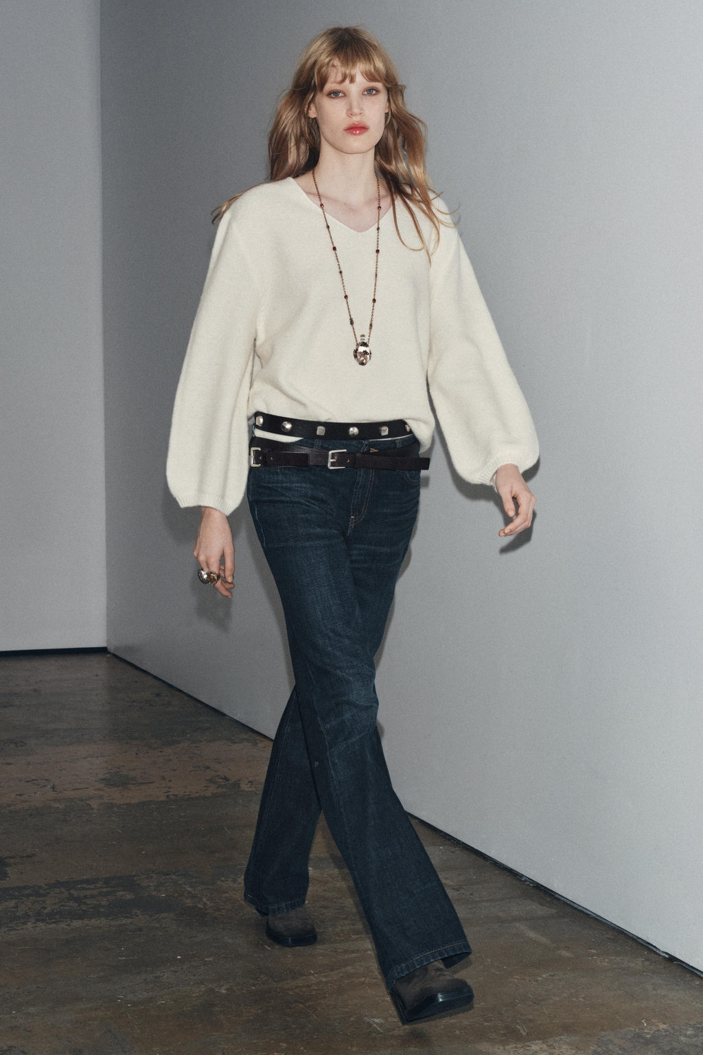 WOOL PUFF SLEEVE KNIT SWEATER - Zara фото 3