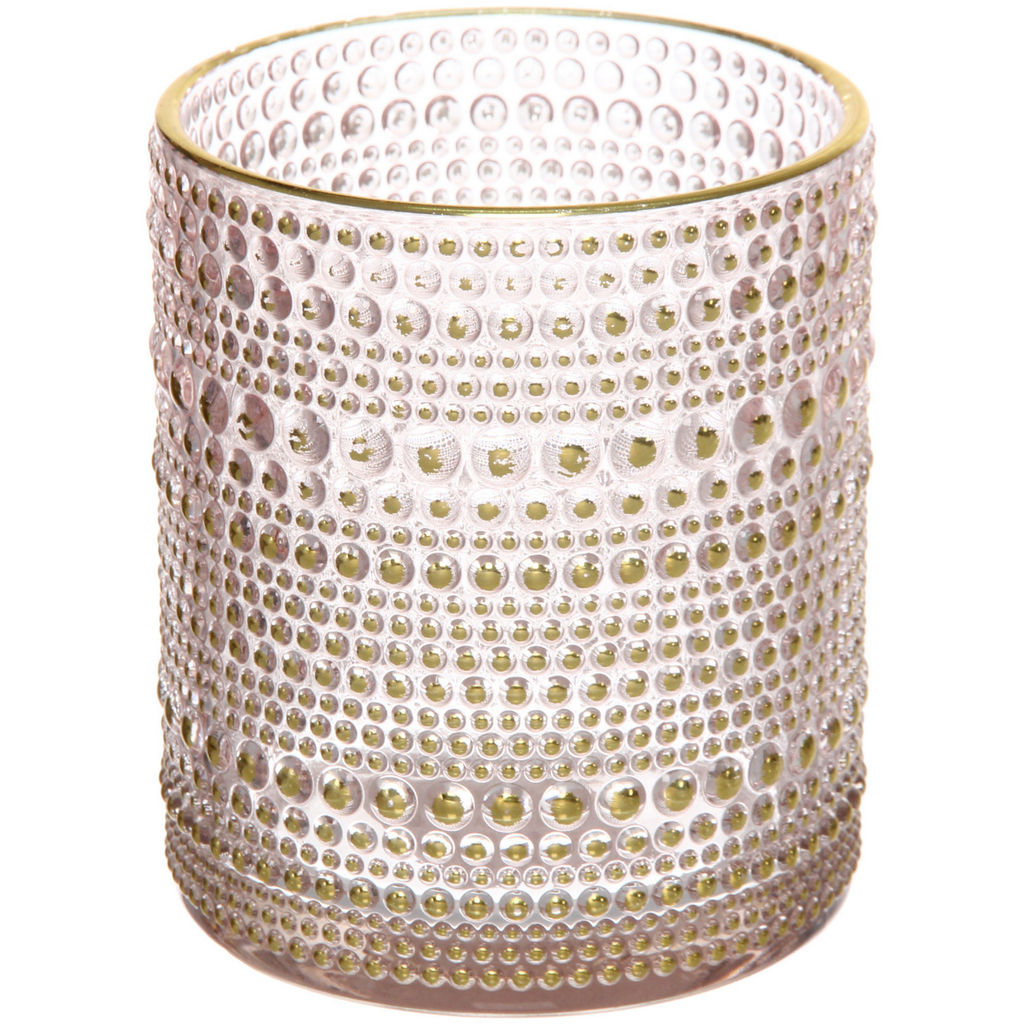 Цена за 4 шт. Подсвечник "Хрустальный блеск" 8,5*10 см, Розовый