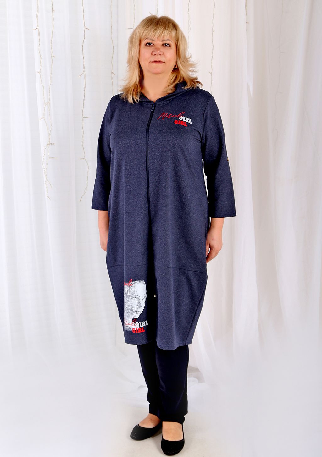 Парка Франческа индиго меланж - Марлен фото 3