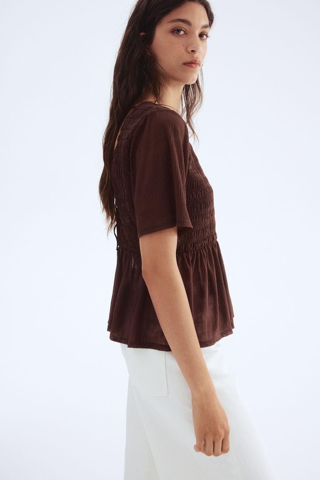 Top nido de abeja con peplum - H&m фото 6