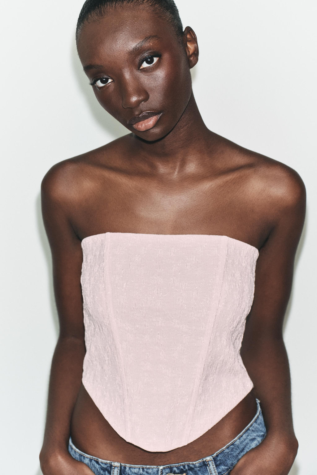 TOP CORSETERO TEXTURA / Rosa pastel - Zara фото 8