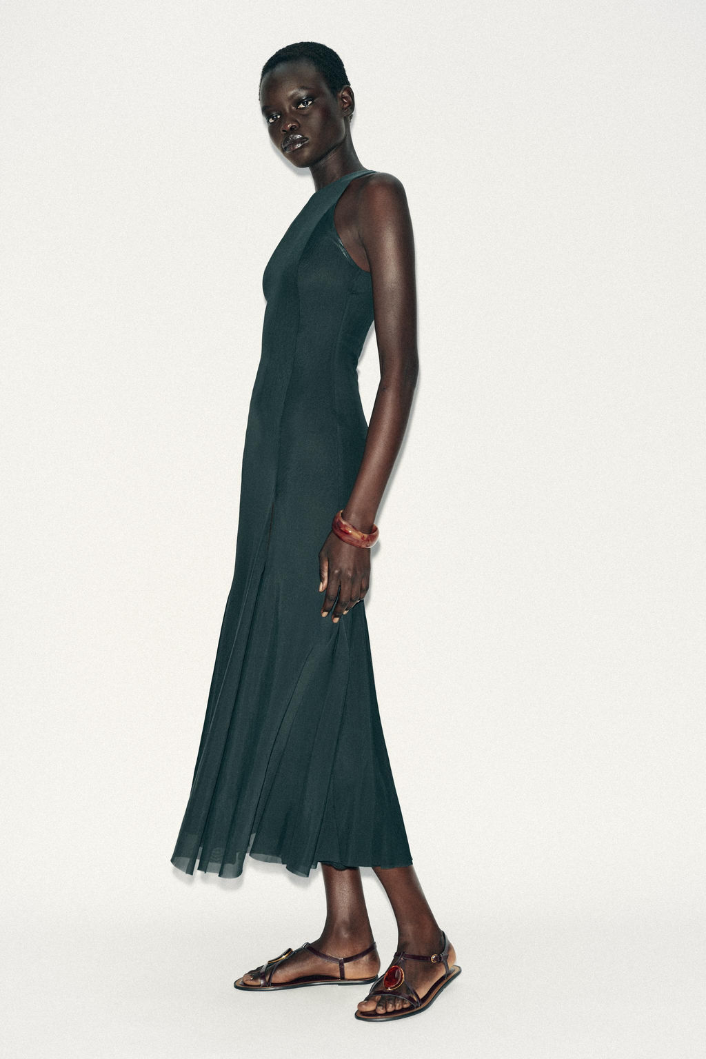 GODET TULLE LONG DRESS - Zara фото 2
