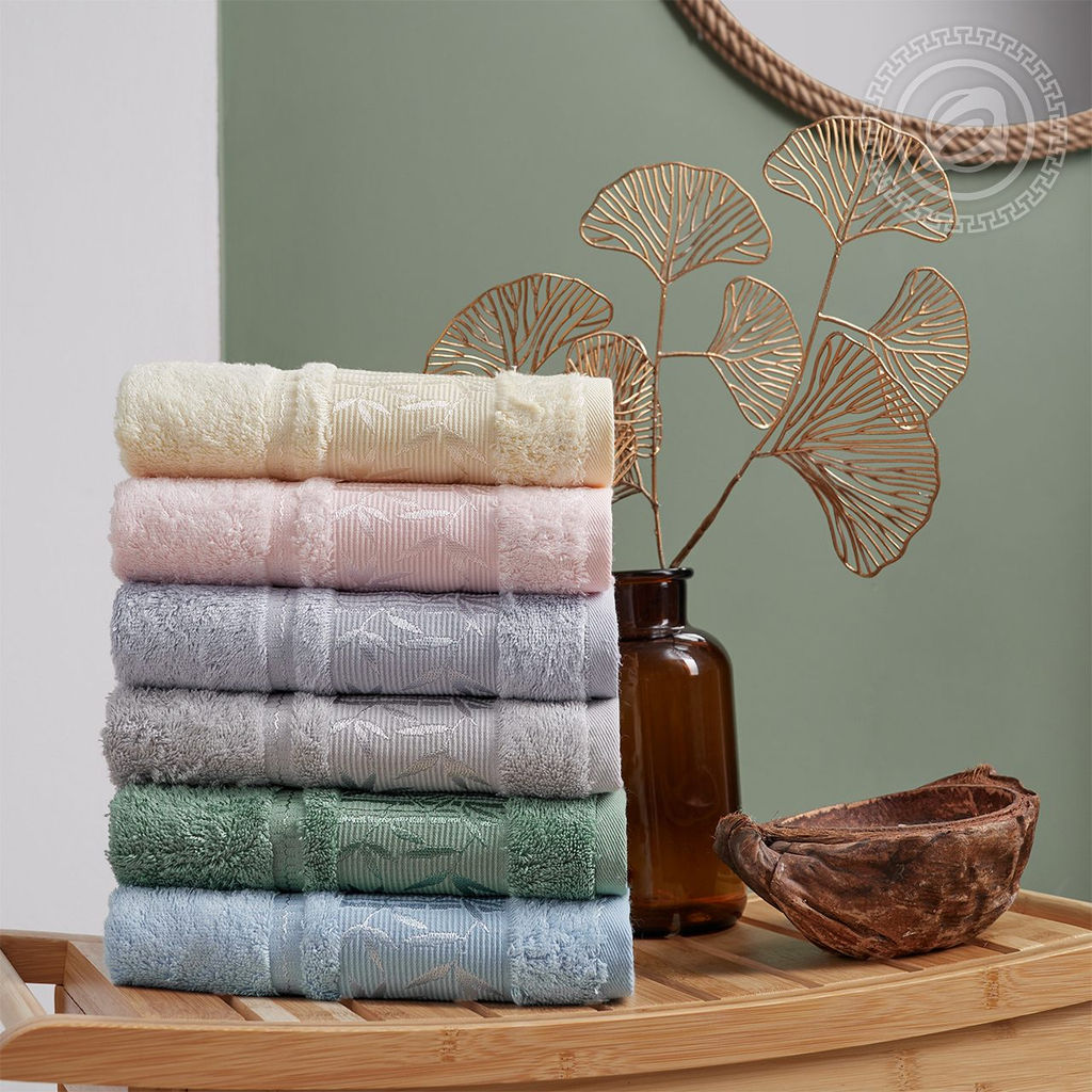 Набор полотенец Бамбук (серый) 50*90; 70*140/1 шт. - 50*90; 1шт. -70*140 Махровые полотенца Арт Дизайн (Узбекистан)  фото 5