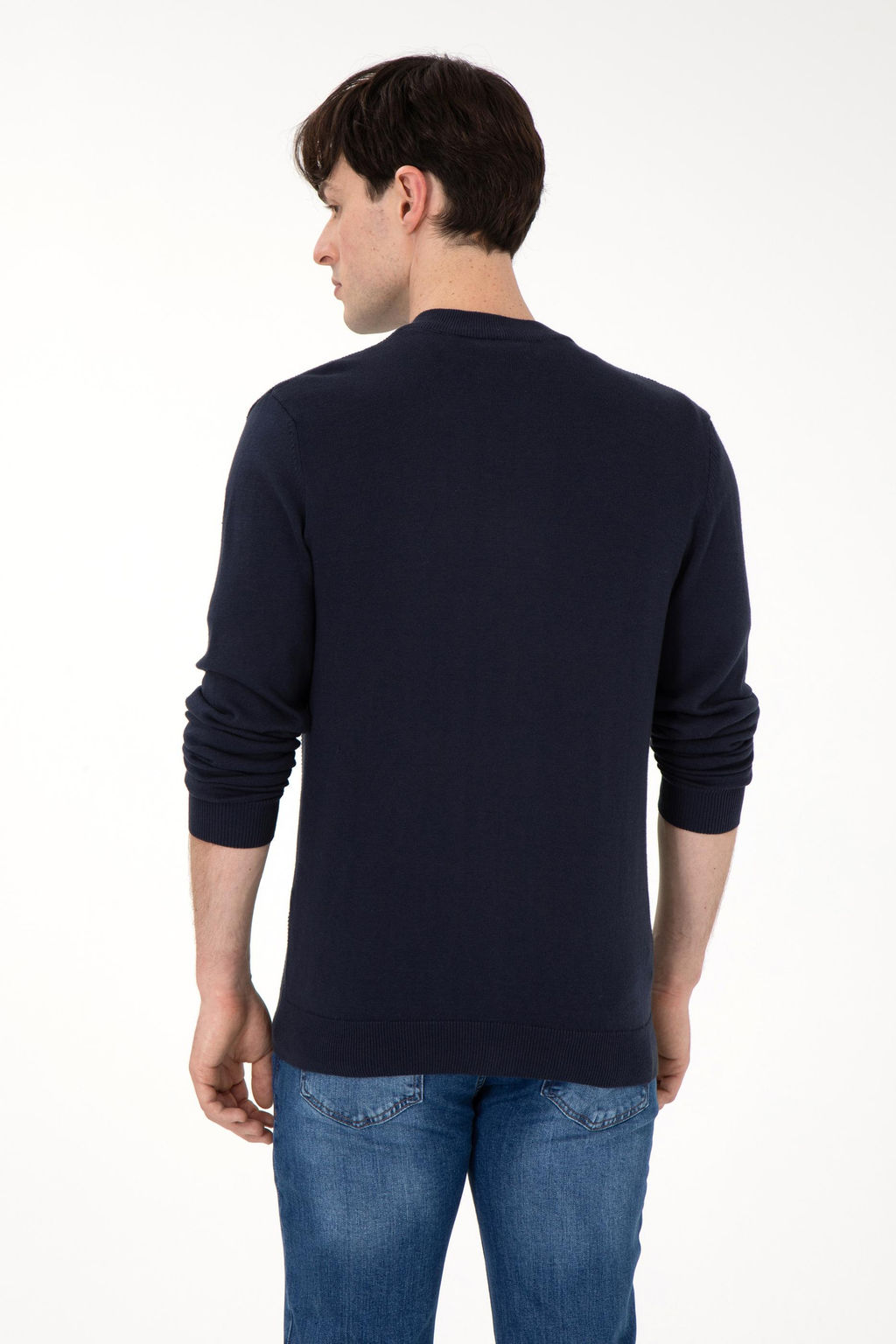 Мужской темно-синий базовый трикотажный кардиган Неожиданная скидка в корзине - U.s. polo assn фото 5