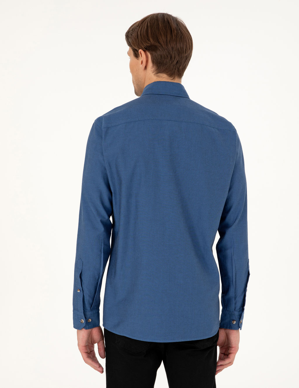 _ndigo Slim Fit Uzun Kollu G_mlek