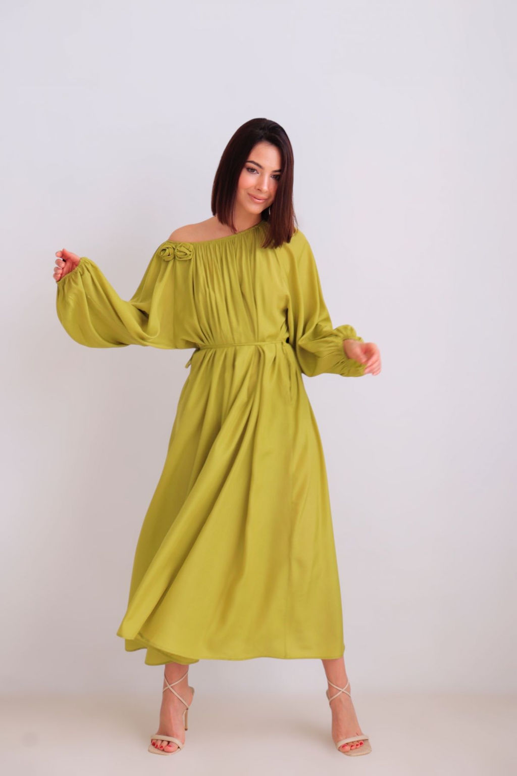 Martichelli Платье в цвете лайм