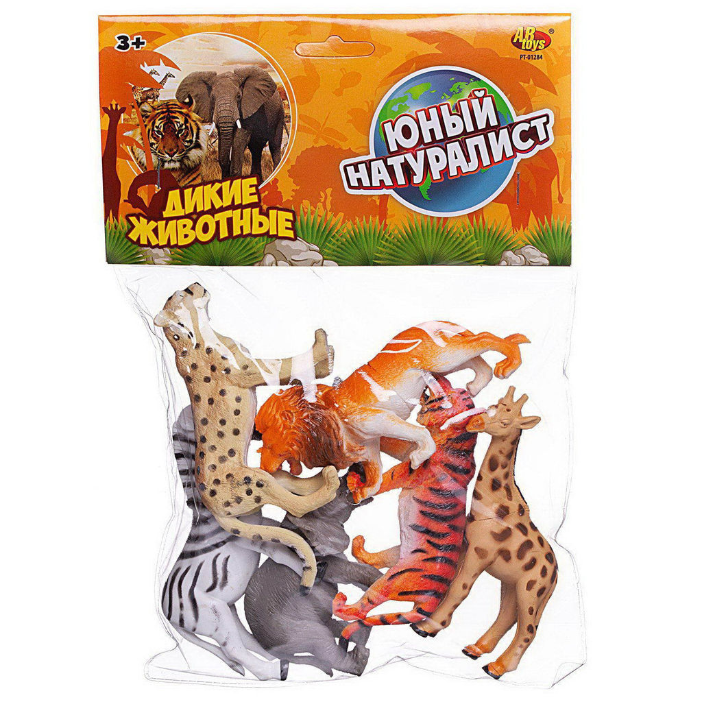 Игровой набор ABtoys Юный натуралист Фигурки диких животных, 6 штук  фото 5