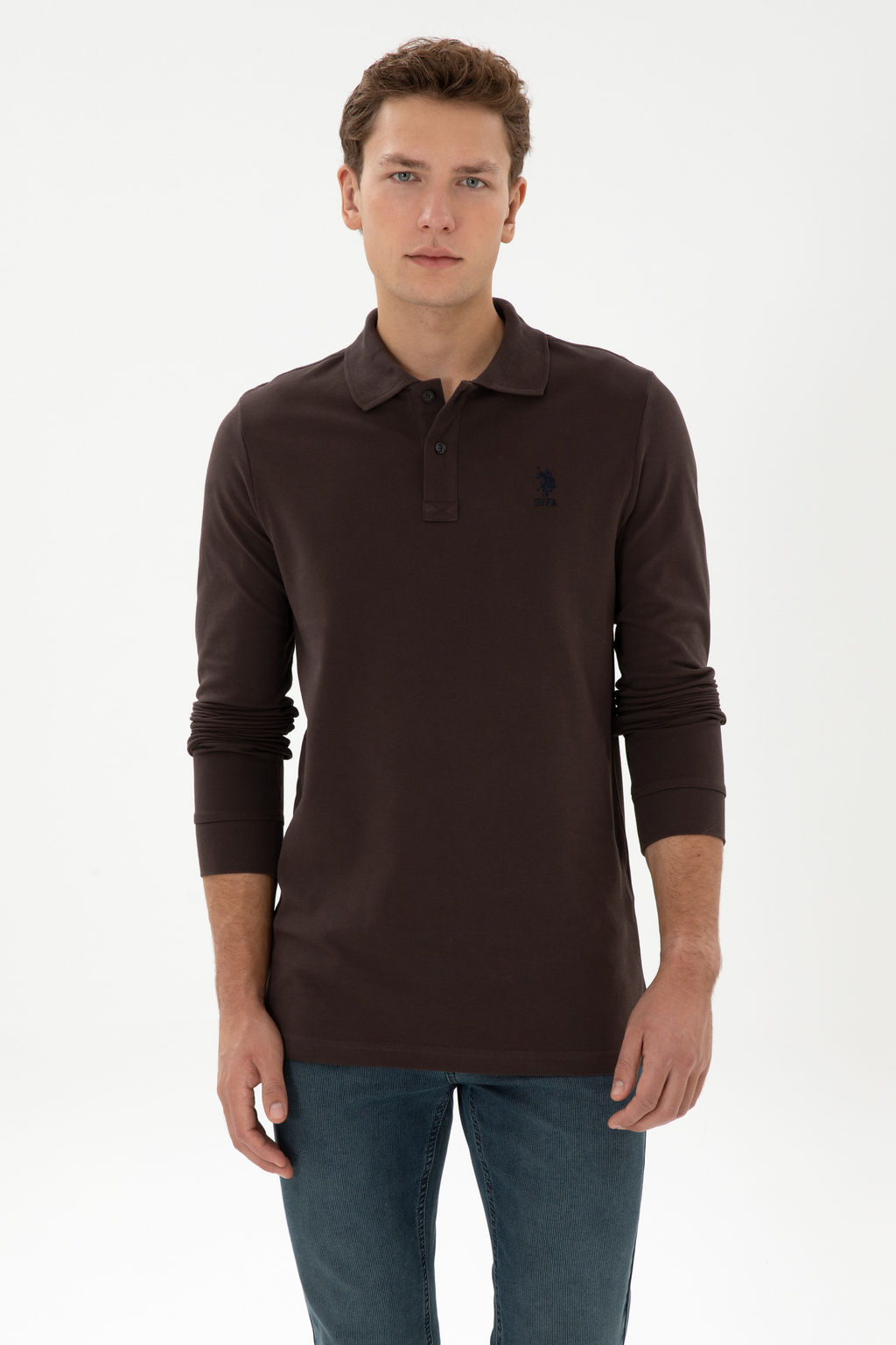 Erkek Koyu Kahverengi Basic Sweatshirt - U.s. polo assn фото 17