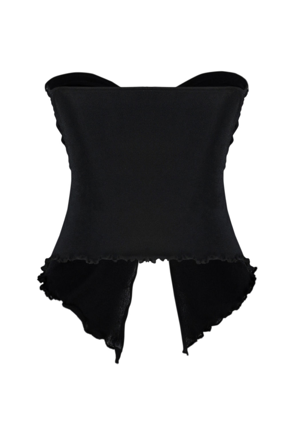 Trendyolmilla Siyah Premium Buzzy Kalp Yaka Buzgulu Esnek Crop Orme Bluz TWOSS24BZ00204 фото 8