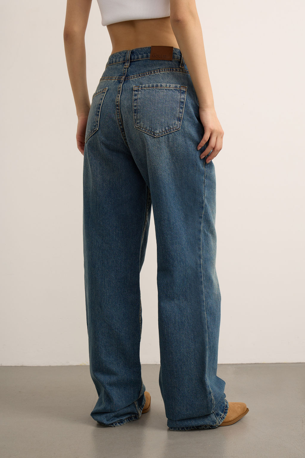 Джинсы прямые с высокой посадкой - Mollis фото 5