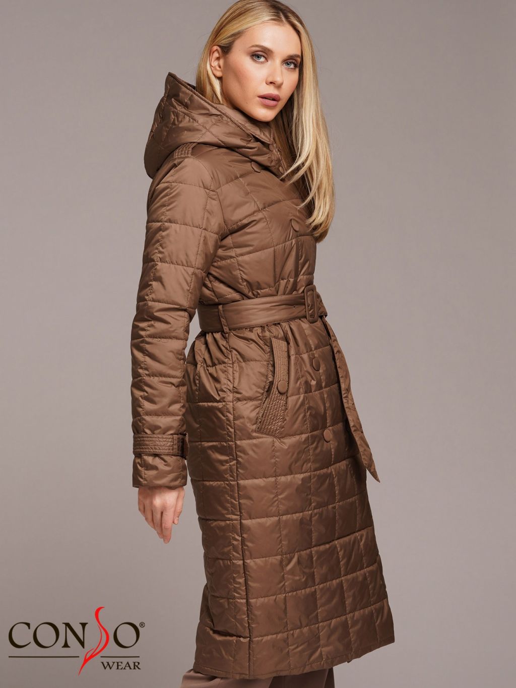 Conso/SL 210107 - hazelnut Утепленное Пальто  фото 6