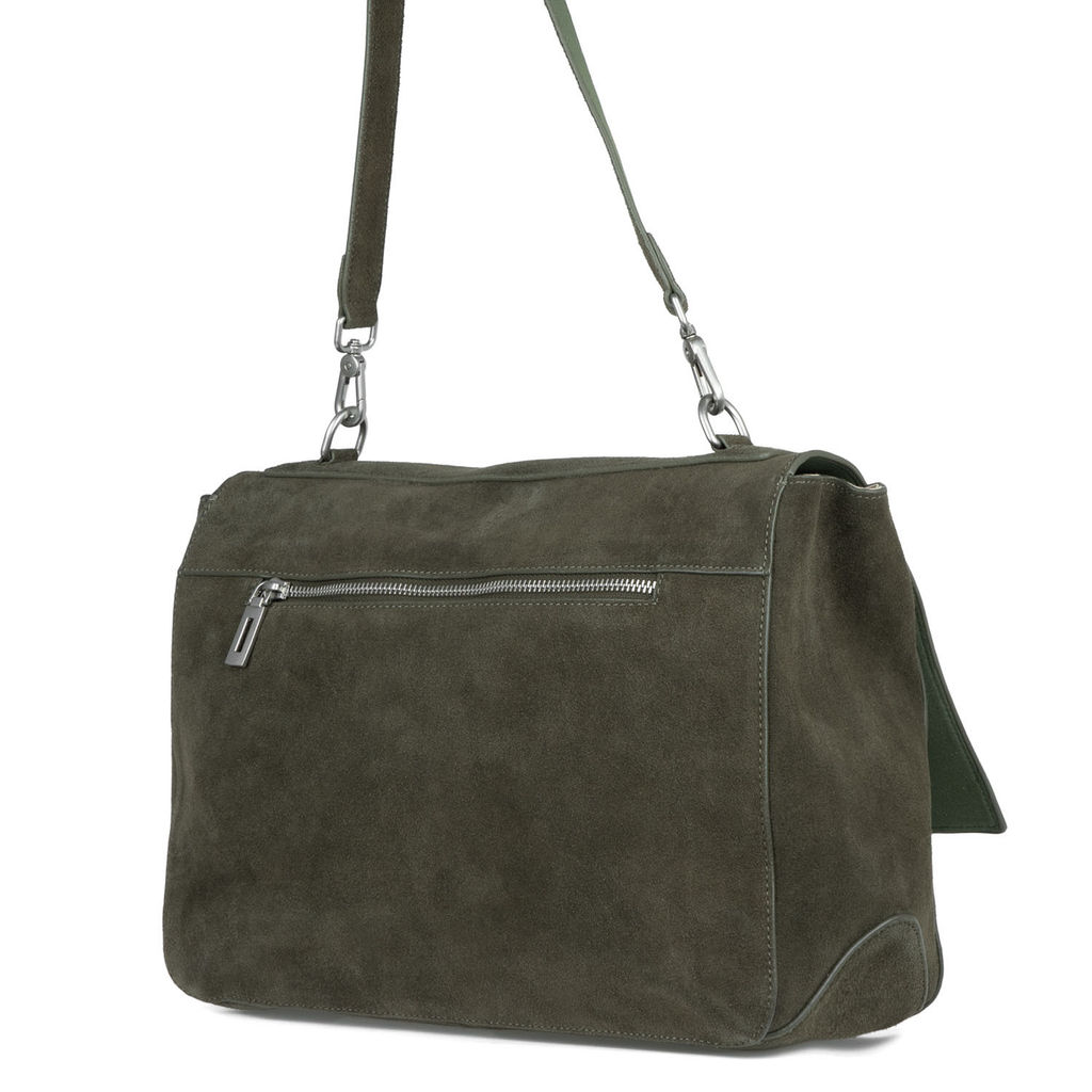 89-6953-1 army green, Женская замшевая сумка, Barcelo Biagi