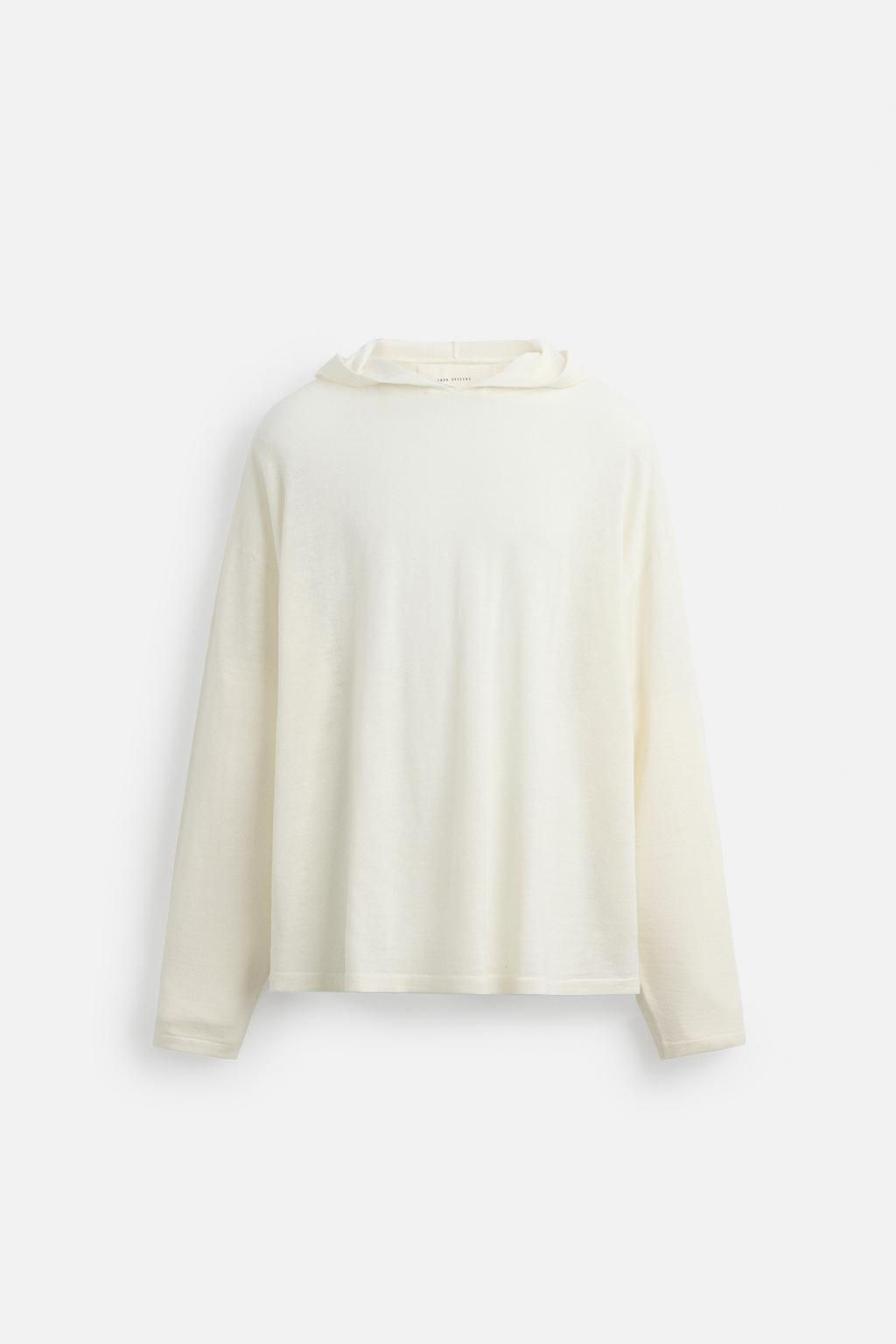 LINEN/WOOL HOODIE - Zara фото 7