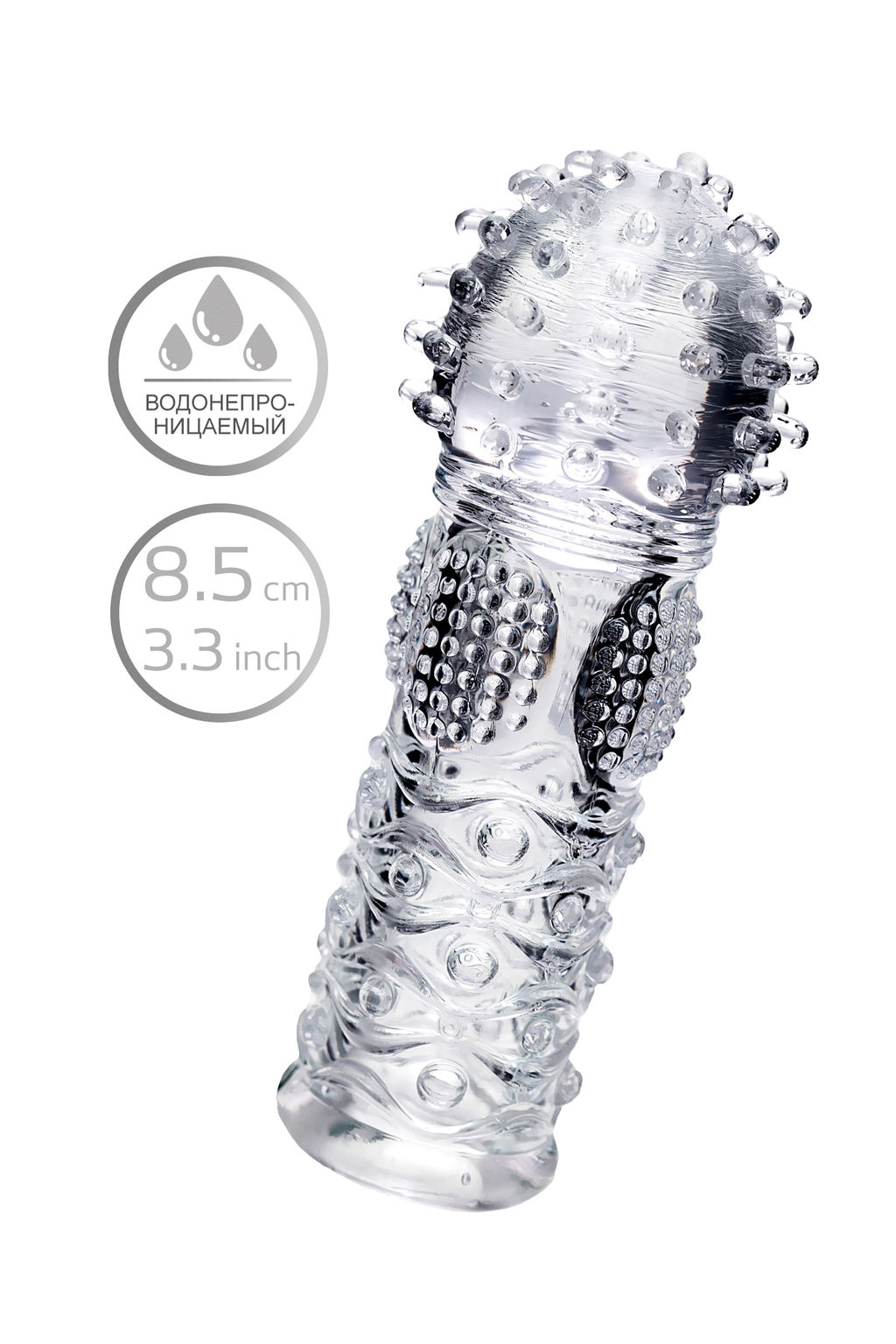 Насадка на палец A-Toys Hicks, TPE, прозрачный 8,5 см - Toyfa фото 9