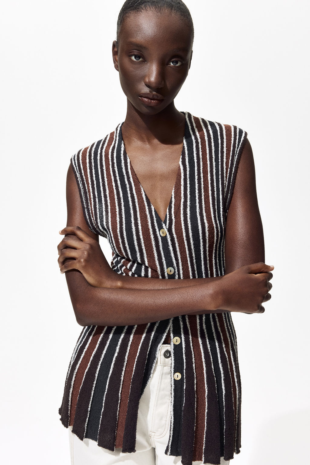 Top de punto boucl? con botones - H&m фото 2