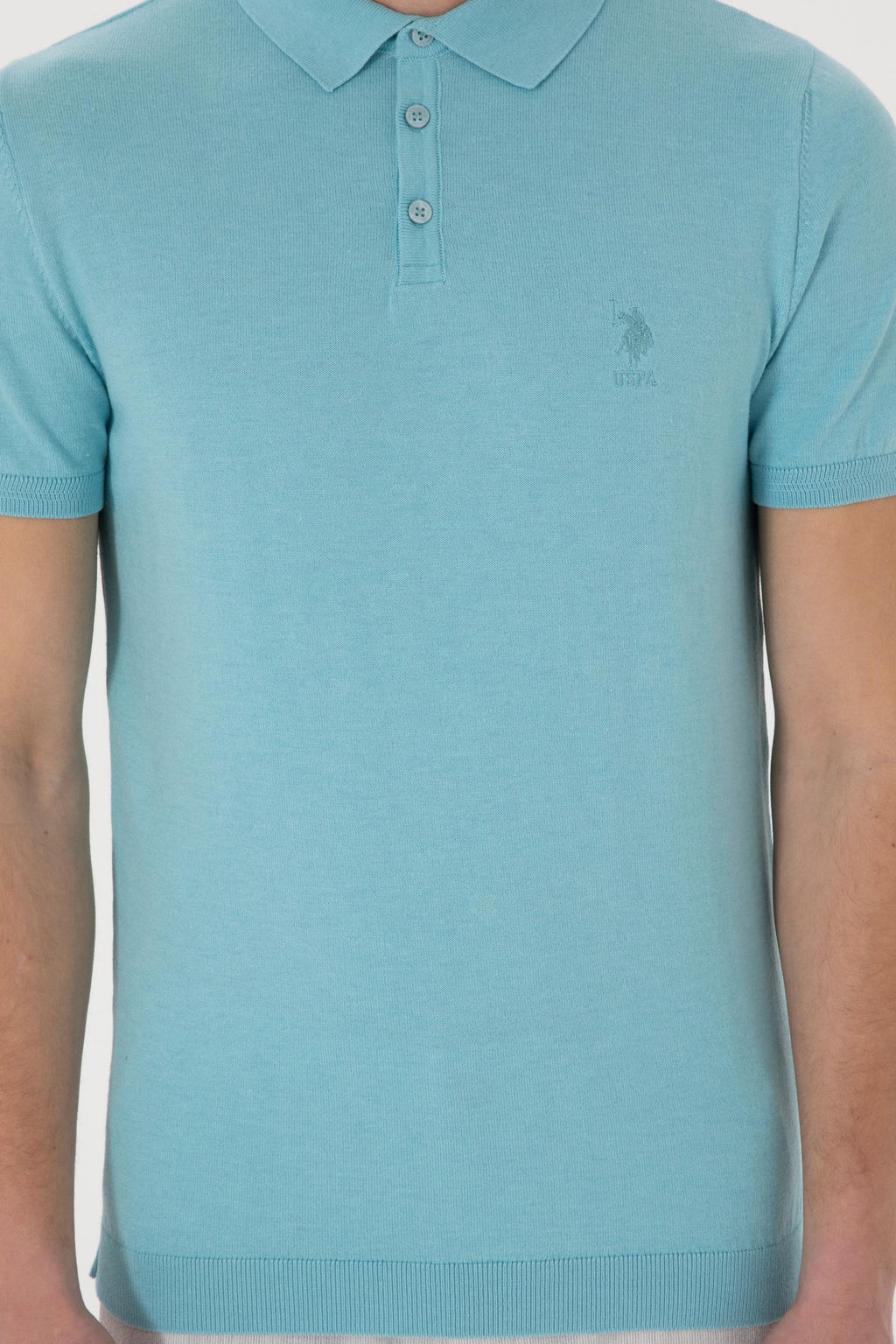 Erkek Slim Fit Polo Yaka Aqua Ti__rt - U.s. polo assn фото 6