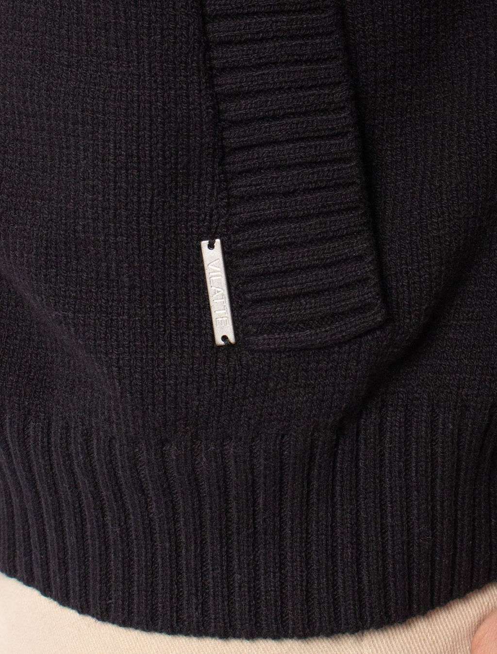 Кардиган плотной вязки на металлической молнии - Vilatte фото 3