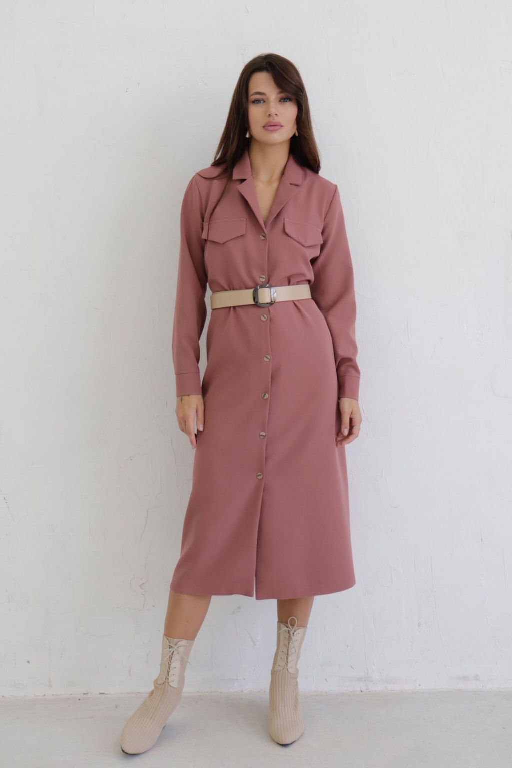 Платье-рубашка с английским воротником - Martichelli фото 89