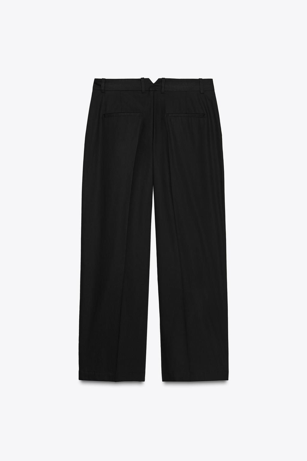 POPLIN TROUSERS WITH PLEATS - Zara фото 8
