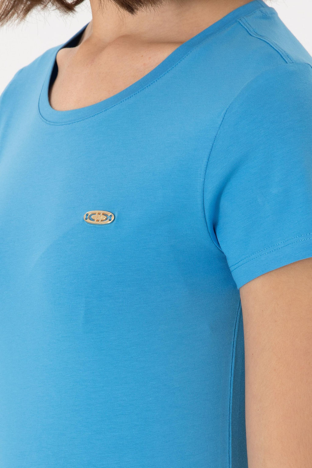 Kad_n Turkuaz Bisiklet Yaka Ti__rt Sepette S_rpriz _ndirim - U.s. polo assn фото 7