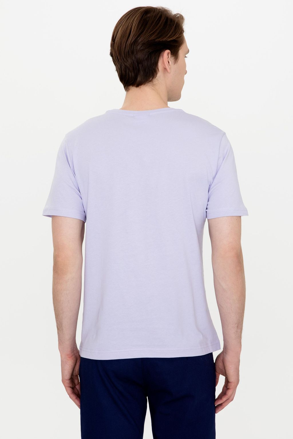 U. S. Polo Assn Мужская сиреневая футболка с круглым вырезом - U.s. polo assn фото 5