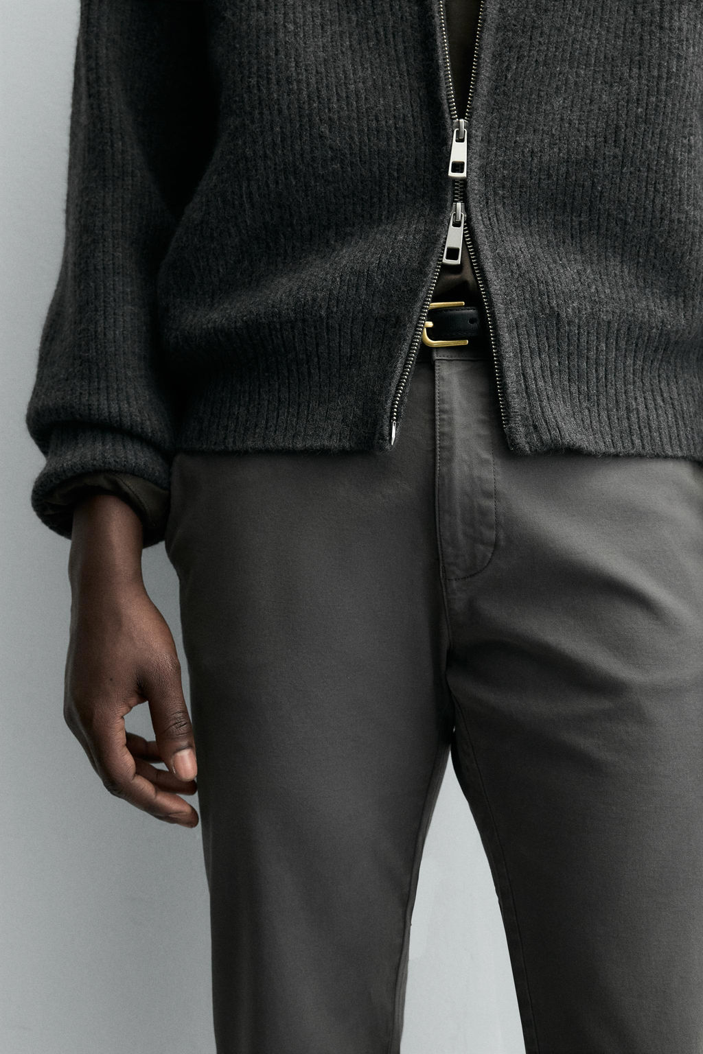 PANTAL?N CHINO SKINNY FIT / Gris antracita - Zara фото 5