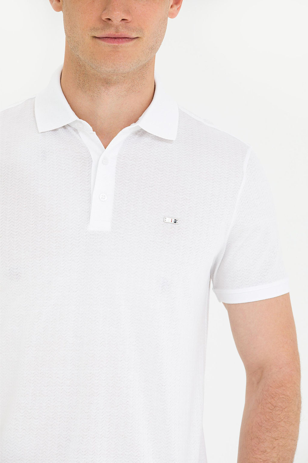 U. S. Polo Assn Мужская белая футболка с воротником-поло - U.s. polo assn фото 7