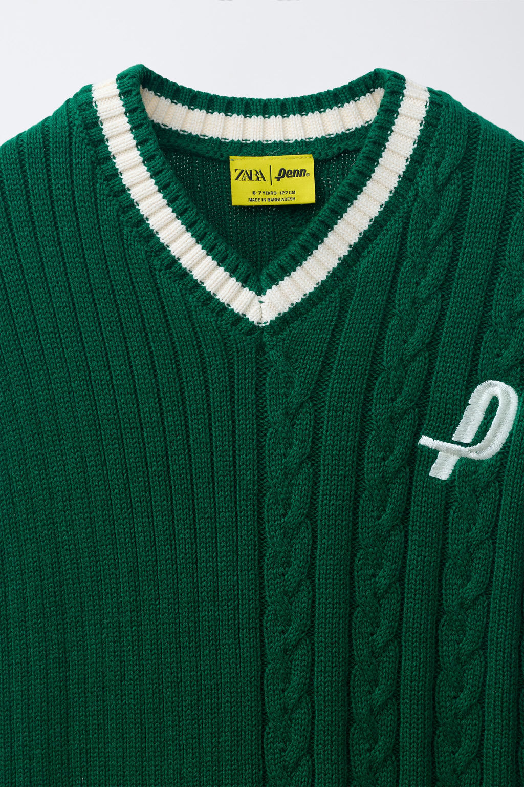CHALECO PUNTO PENN  / Verde / Crudo - Zara фото 4