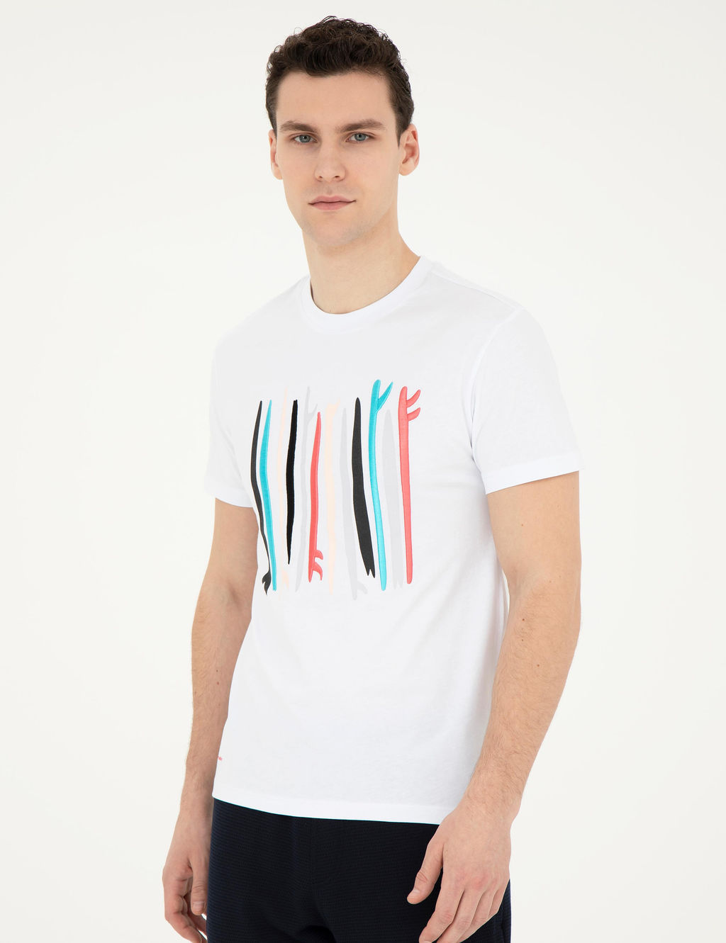 Beyaz Slim Fit Ti__rt