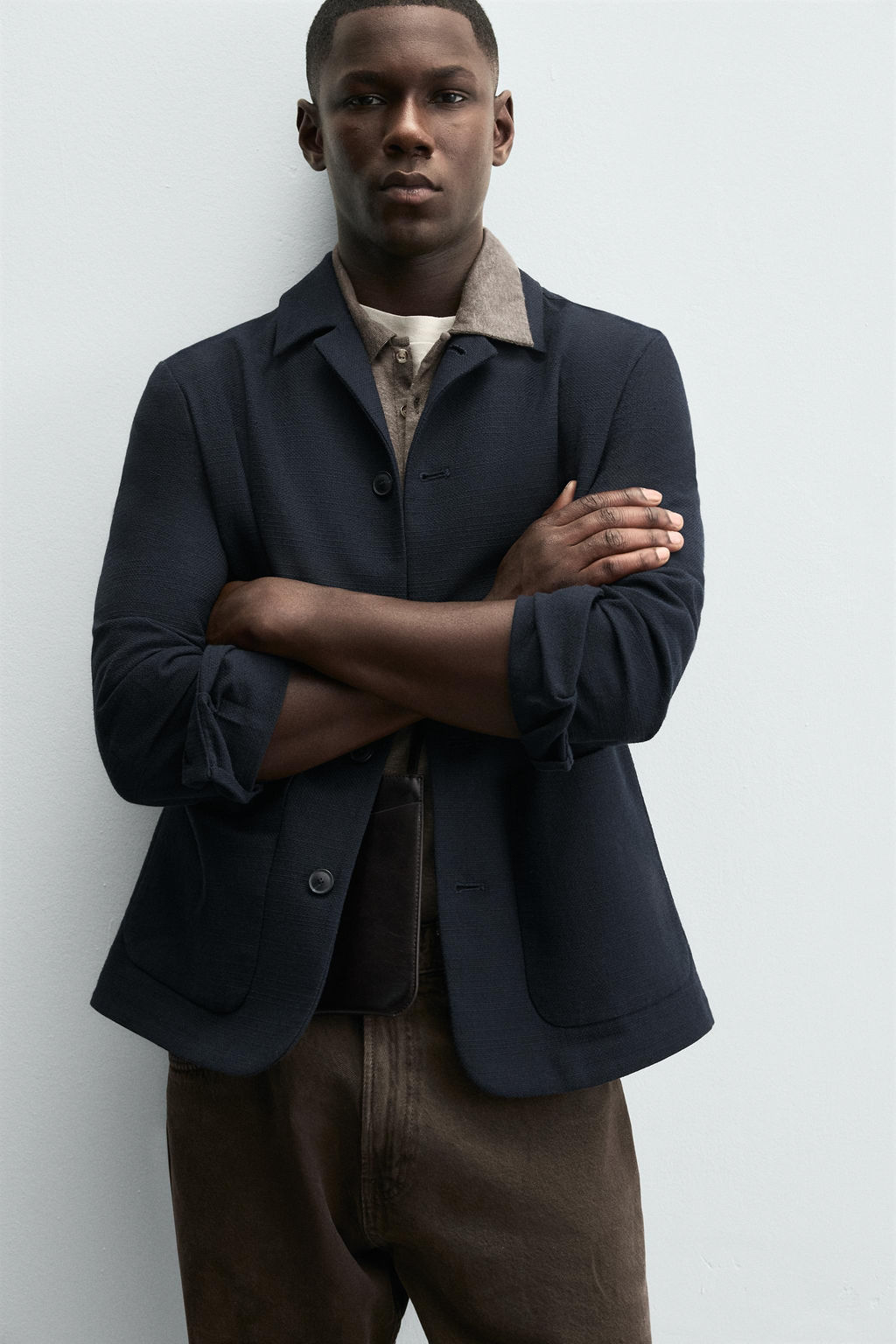TEXTURED REGULAR FIT OVERSHIRT - Zara фото 5