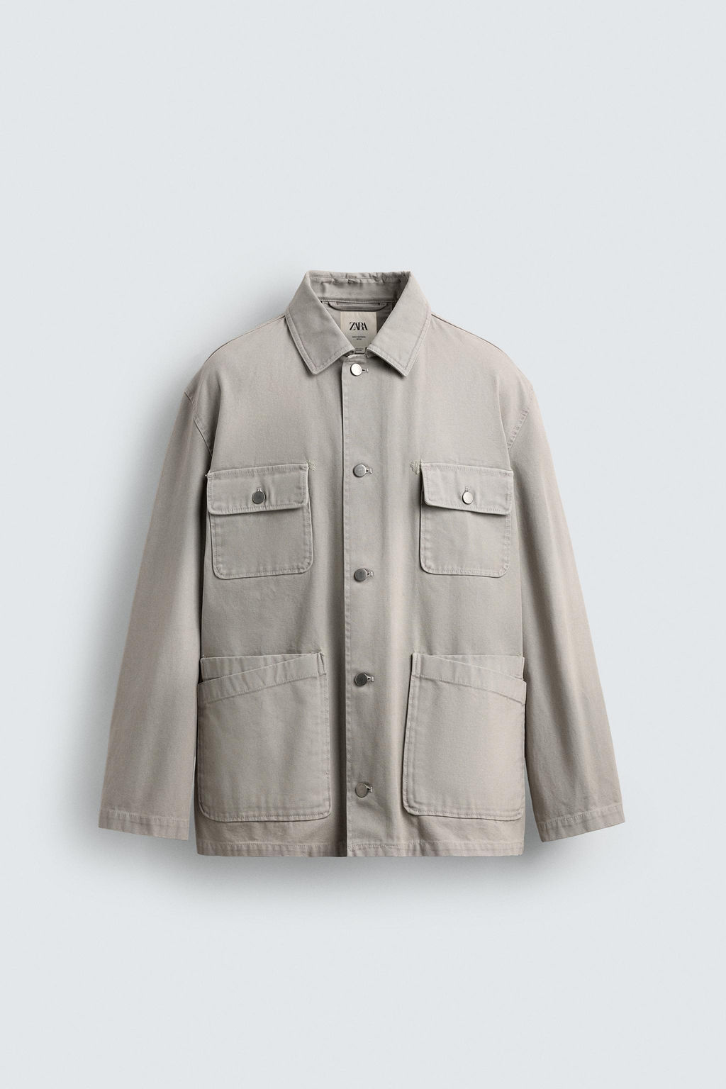 RELAXED FIT WASHED JACKET WITH POCKETS - Zara фото 17