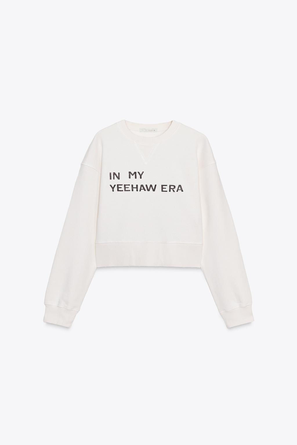 SLOGAN CROP SWEATSHIRT - Zara фото 6
