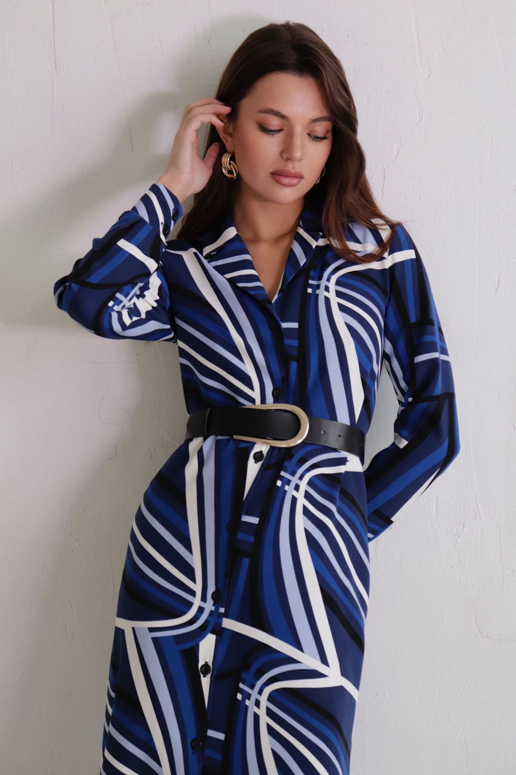 Martichelli Платье-рубашка с английским воротником с принтом  фото 8