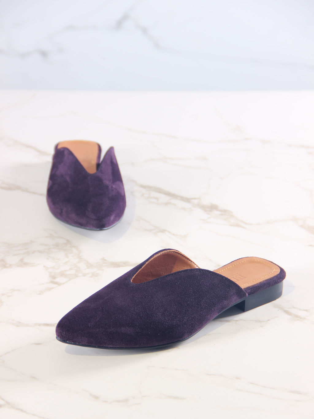 Мюли 1001.34104bl.Сливовая замша